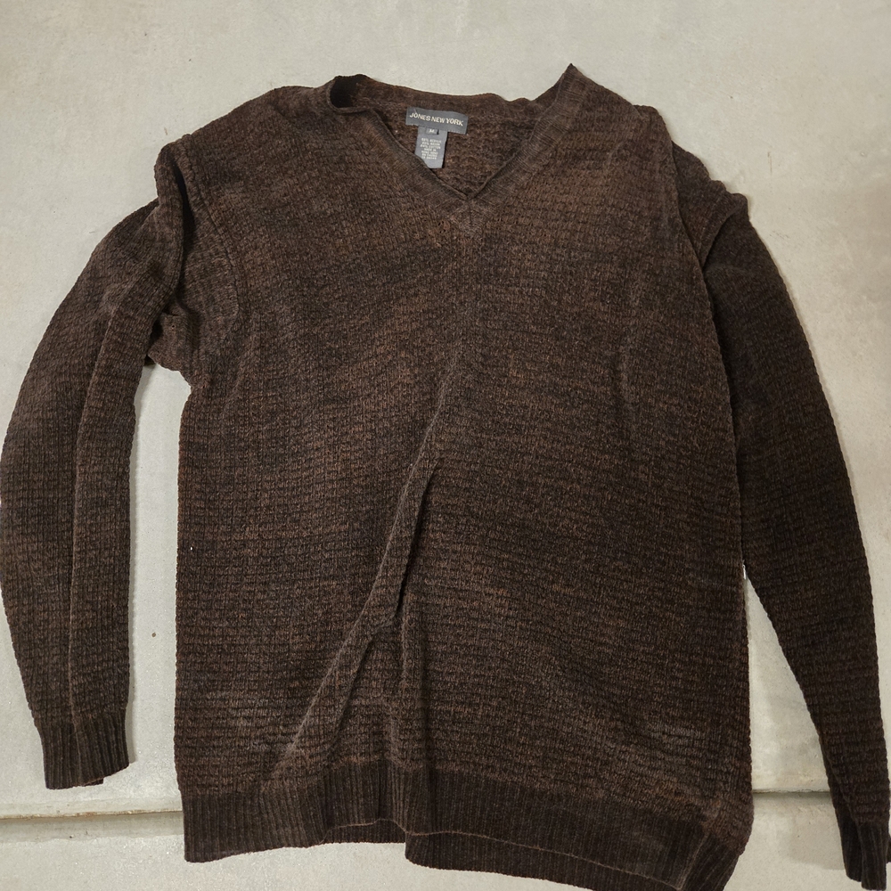Men's V-Neck Brown Sweater